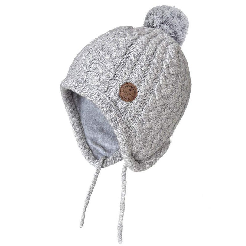 SOMALER Toddler Baby Boys Girls Winter Hat Kids Ear Flap Warm Fleece Lined Knit Beanie Fur Pom Hat - Image 1